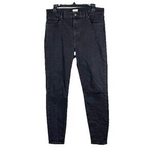 ABLE High Rise Skinny Jeans Black Stretch Denim Womens 31 Ethical Fashion